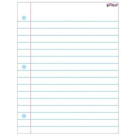 TREND ENTERPRISES Trend Enterprises T-27308-6 Notebook Paper Wipe Off Chart - 17 x 22 in. - 6 Each T-27308-6